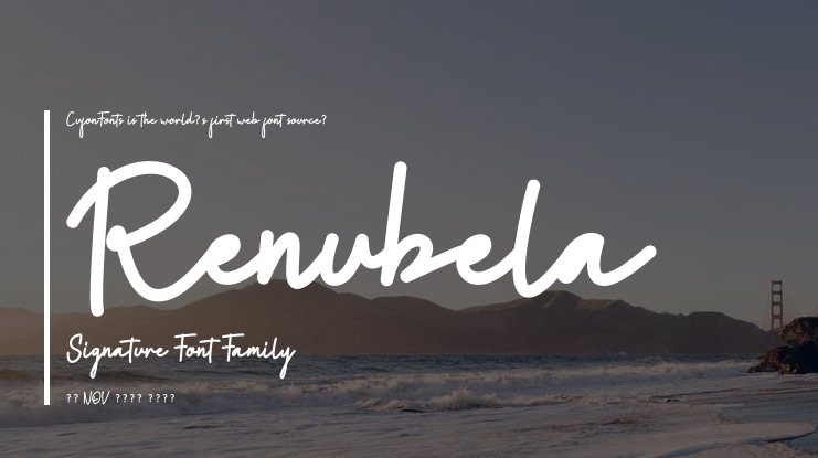 Renubela Signature Font