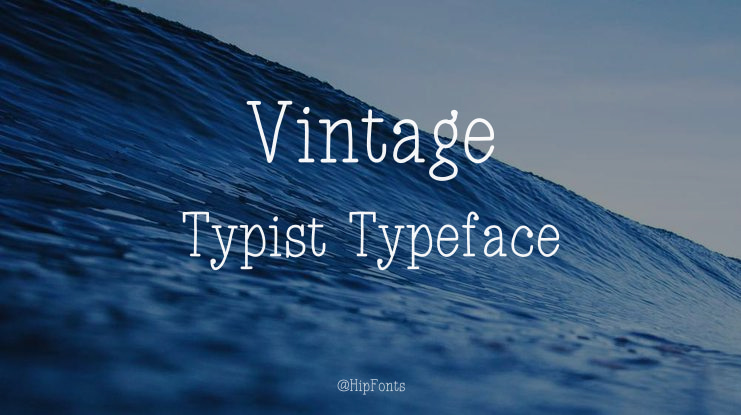 Vintage Typist Font