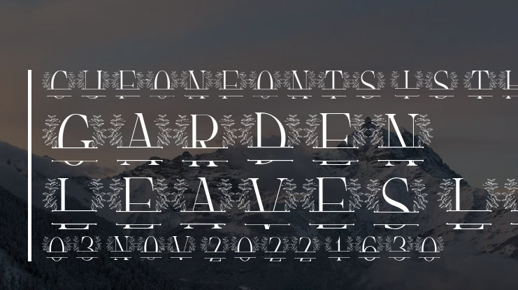 Garden Leaves Line Monogram Font