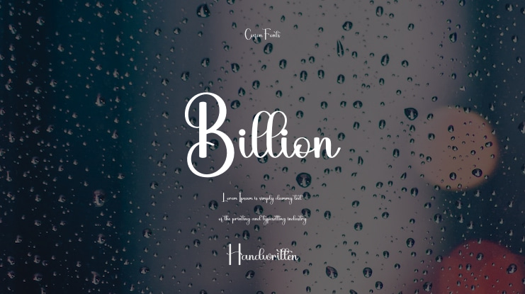 Billion Font