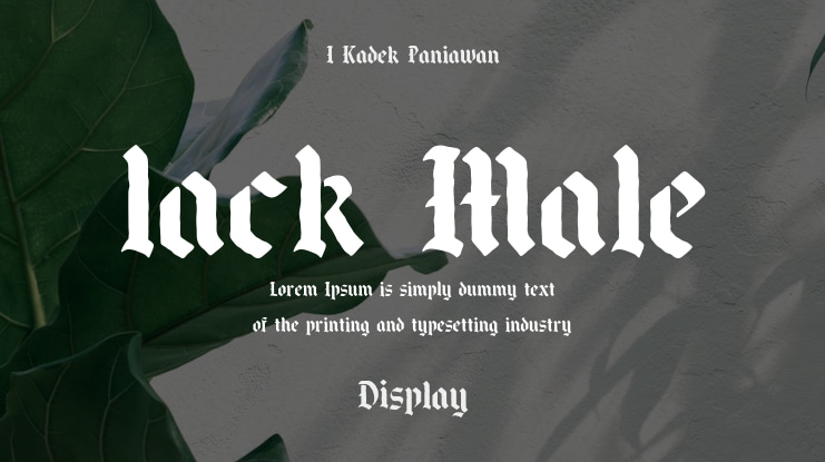 Black Male Font
