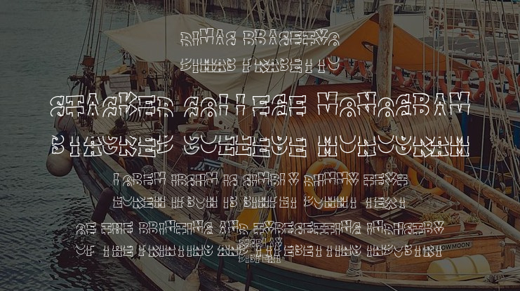 Stacked College Monogram Font