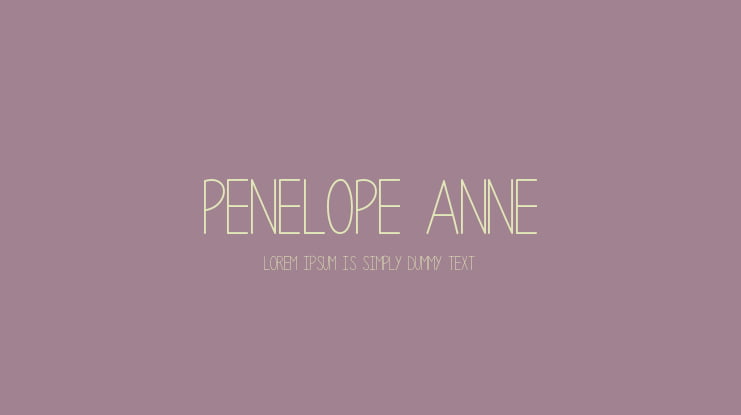 Penelope Anne Font
