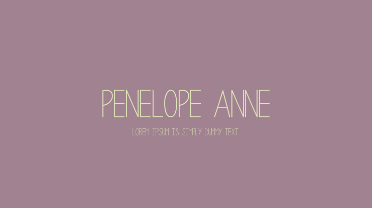 Penelope Anne Font