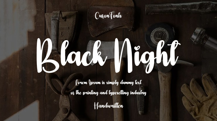 Black Night Font