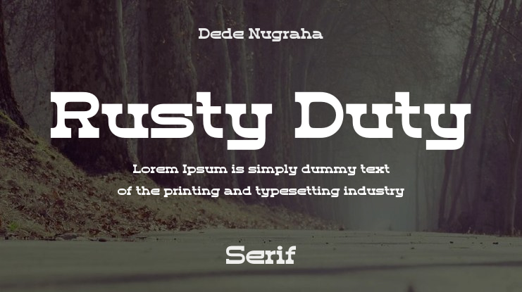 Rusty Duty Font