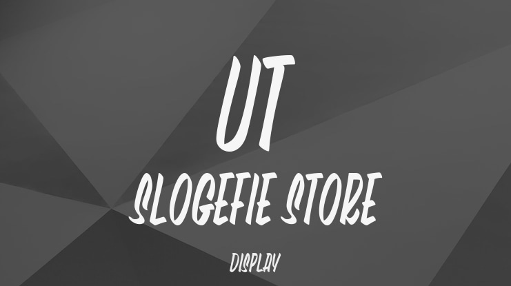 UT Slogefie Store Font Family