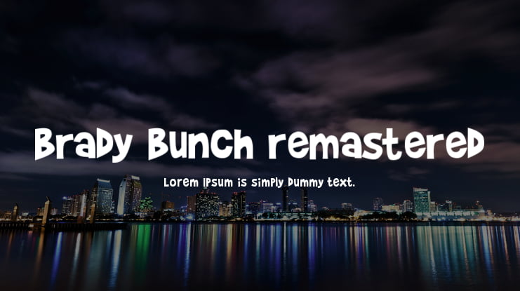 Brady Bunch remastered Font