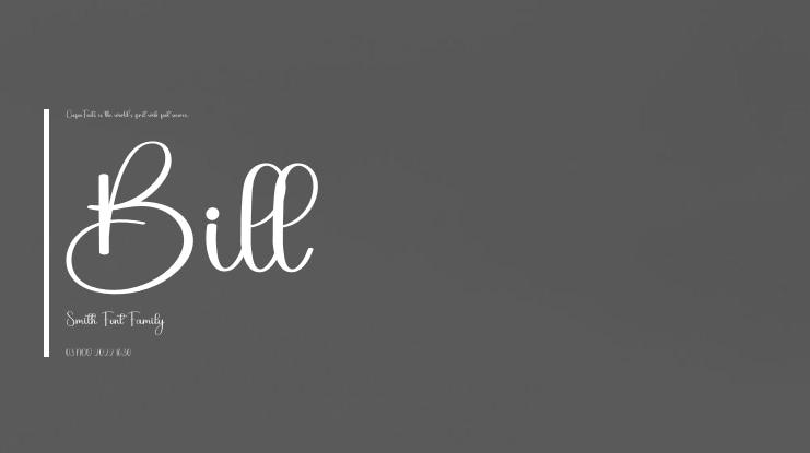 Bill Smith Font