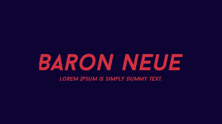 Baron Neue Font Family
