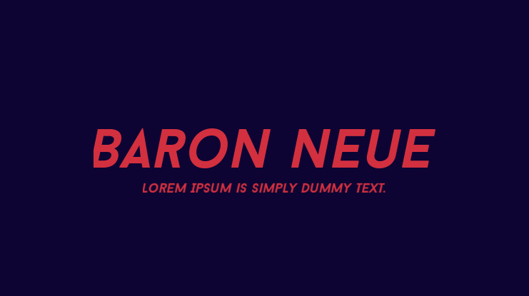 Baron Neue Font Family