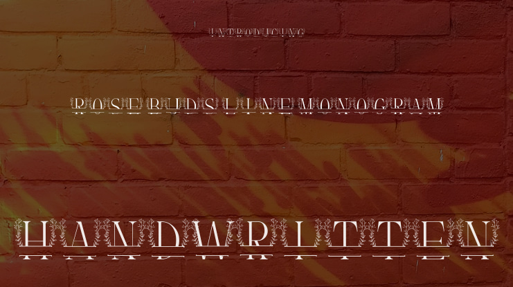 Rose Buds Line Monogram Font