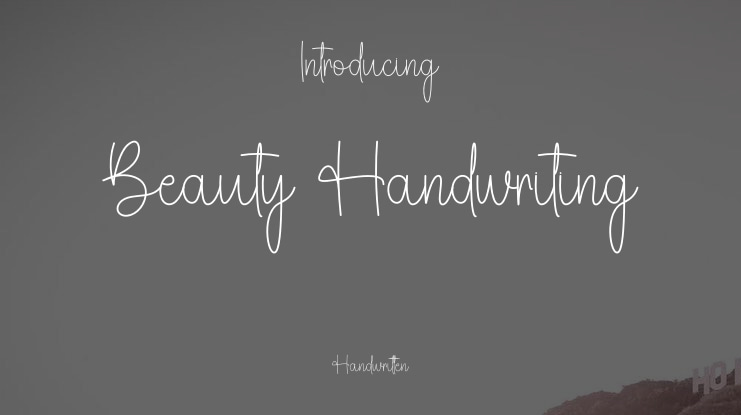 Beauty Handwriting Font