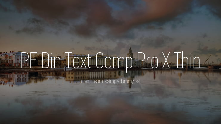 PF Din Text Comp Pro X Thin Font