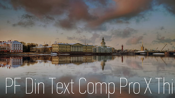 PF Din Text Comp Pro X Thin Font