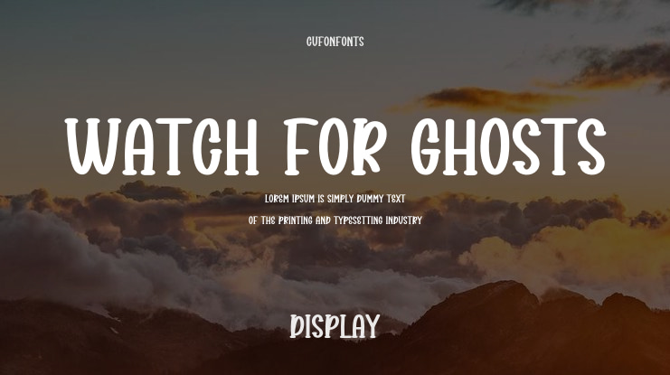 Watch For Ghosts Font