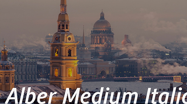 Alber Medium Italic Font