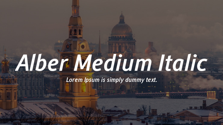 Alber Medium Italic Font