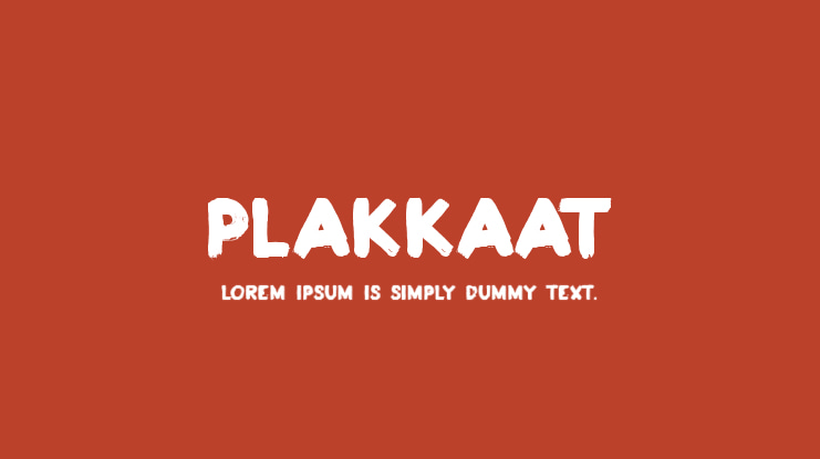 Plakkaat Font