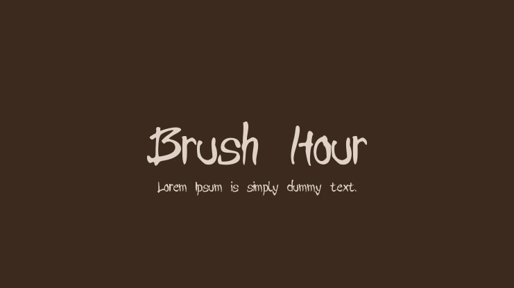 Brush Hour Font
