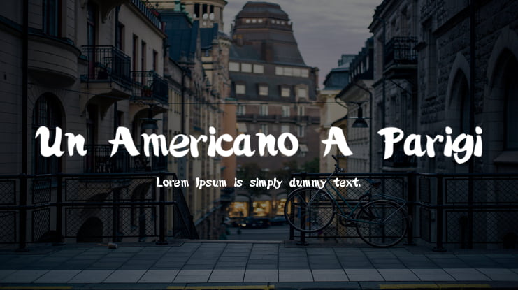 Un Americano A Parigi Font