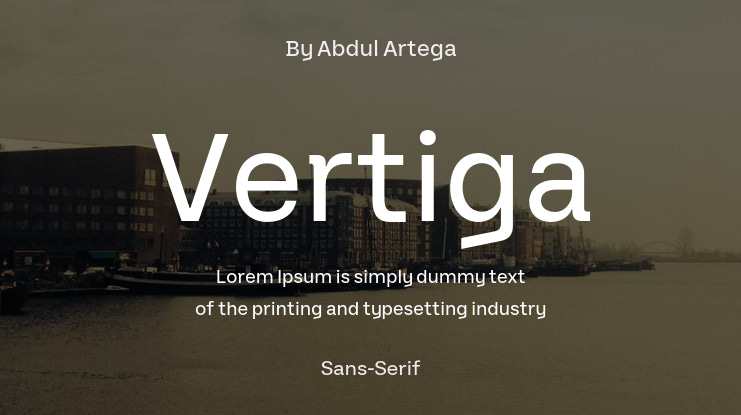 Vertiga Font Family