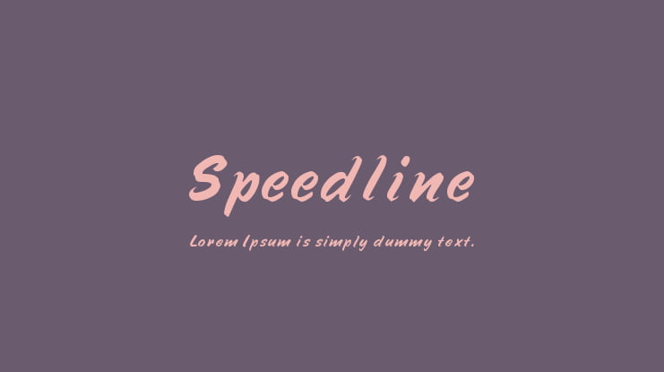 Speedline Font
