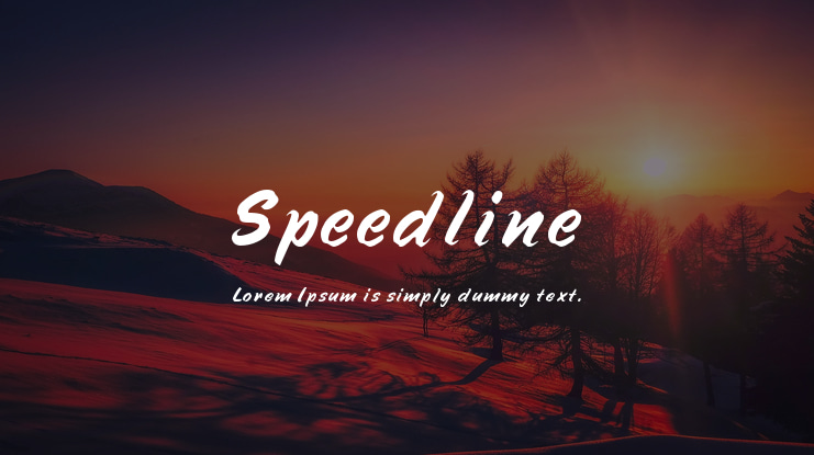 Speedline Font