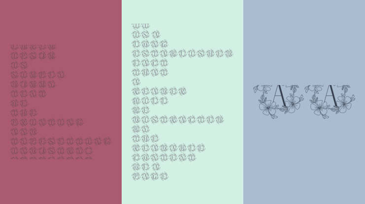 Beauty Magnolia Flower Monogram Font