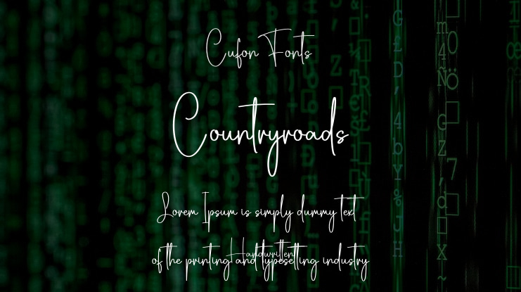 Countryroads Font
