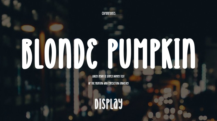 Blonde Pumpkin Font