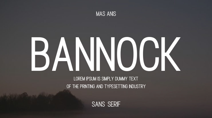 Bannock Font