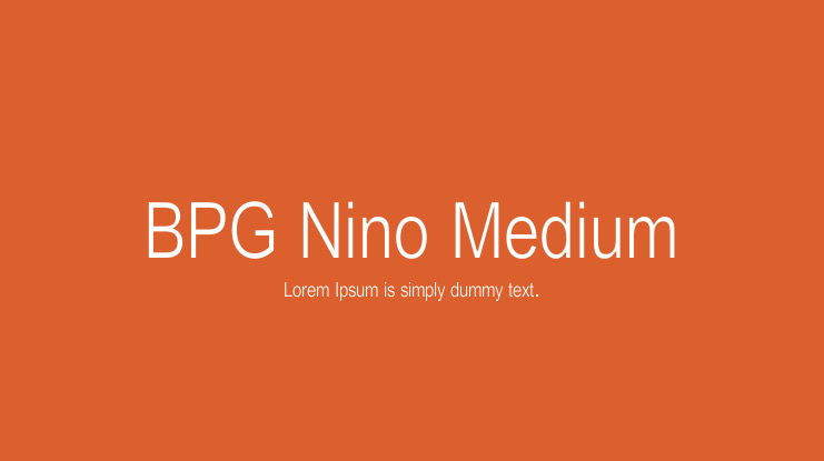 BPG Nino Medium Font