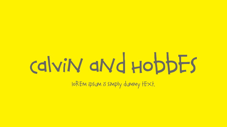 Calvin and Hobbes Font Family