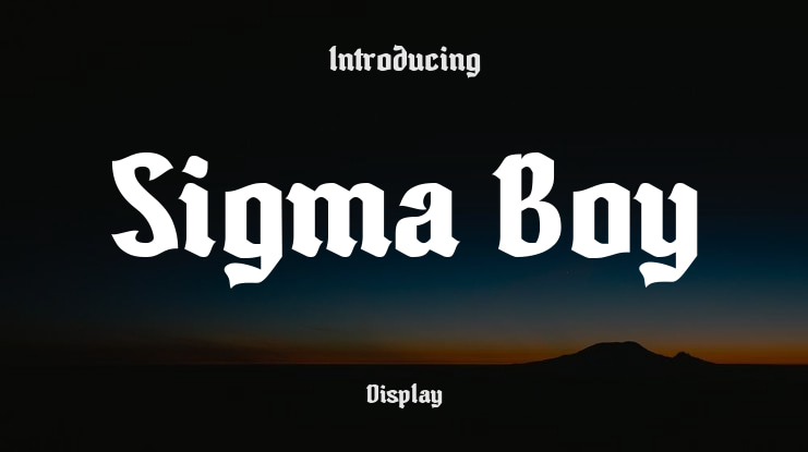 Sigma Boy Font