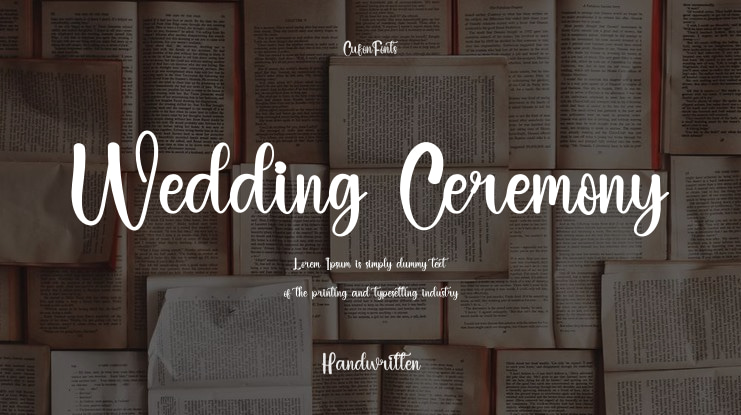 Wedding Ceremony Font