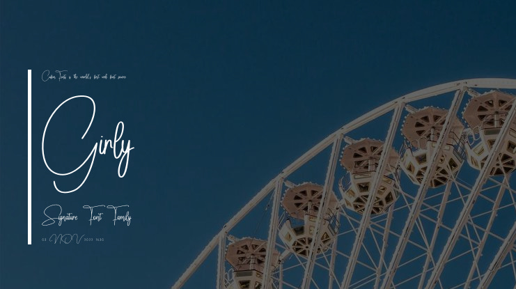 Girly Signature Font