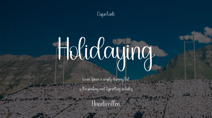 Holidaying Font