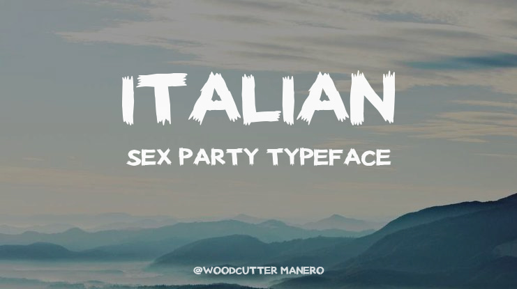 Italian Sex Party Font