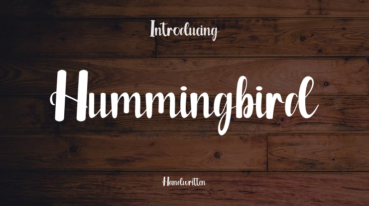 Hummingbird Font