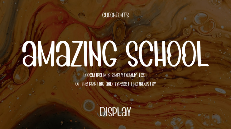 AMAZING SCHOOL Font