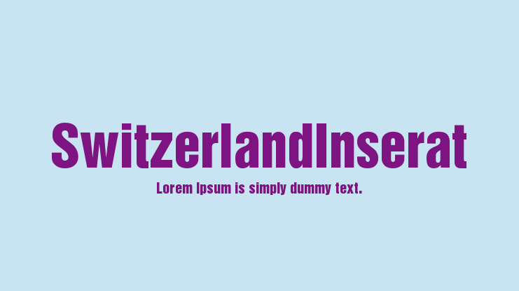 SwitzerlandInserat Font