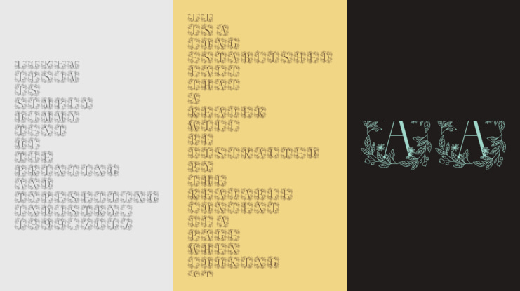 Blue Spring Floral Monogram Font