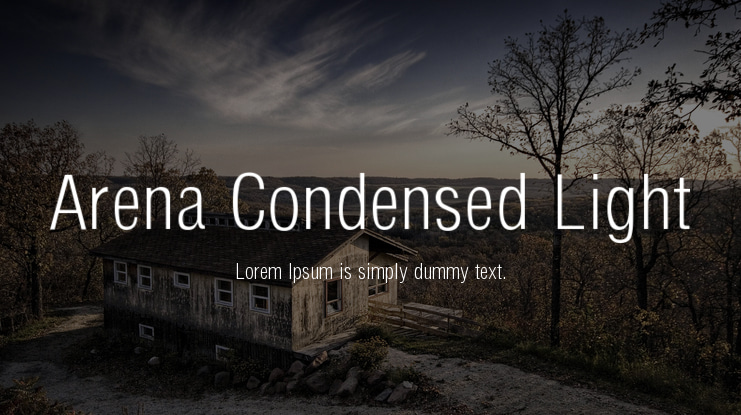 Arena Condensed Light Font