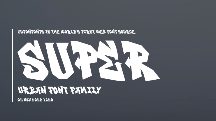 Super Urban Font