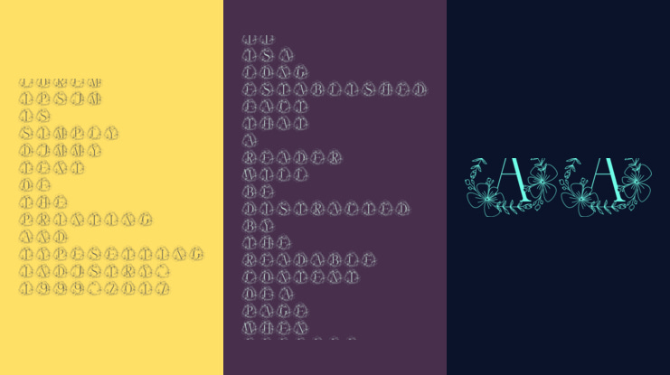 Magnolia Rose Floral Monogram Font