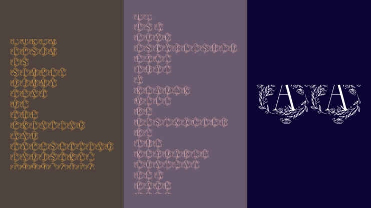 Beauty Floral Blossom Monogram Font