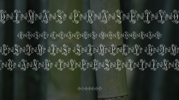 Rose Leaves Monogram Font