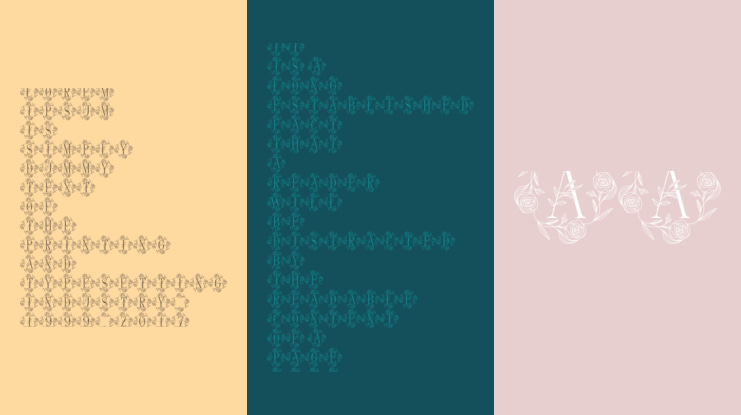 Rose Leaves Monogram Font