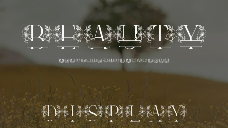 Beauty Magnolia Line Monogram Font